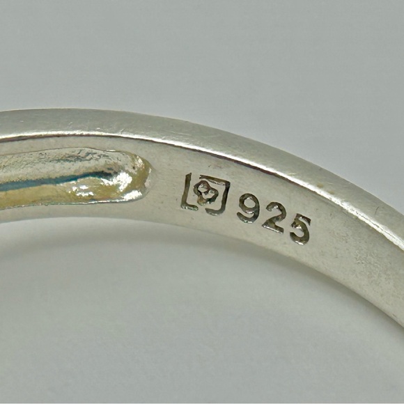 Estate sz8 J LORENZO ASCHER SWISS TOPAZ & Diamond halo designer 925 ring 3.95g - Picture 4 of 16